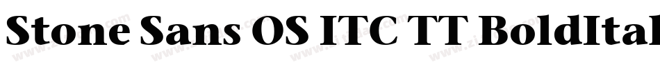 Stone Sans OS ITC TT BoldItalic字体转换